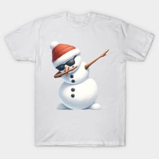 Christmas Snowman Dabbing Dance T-Shirt